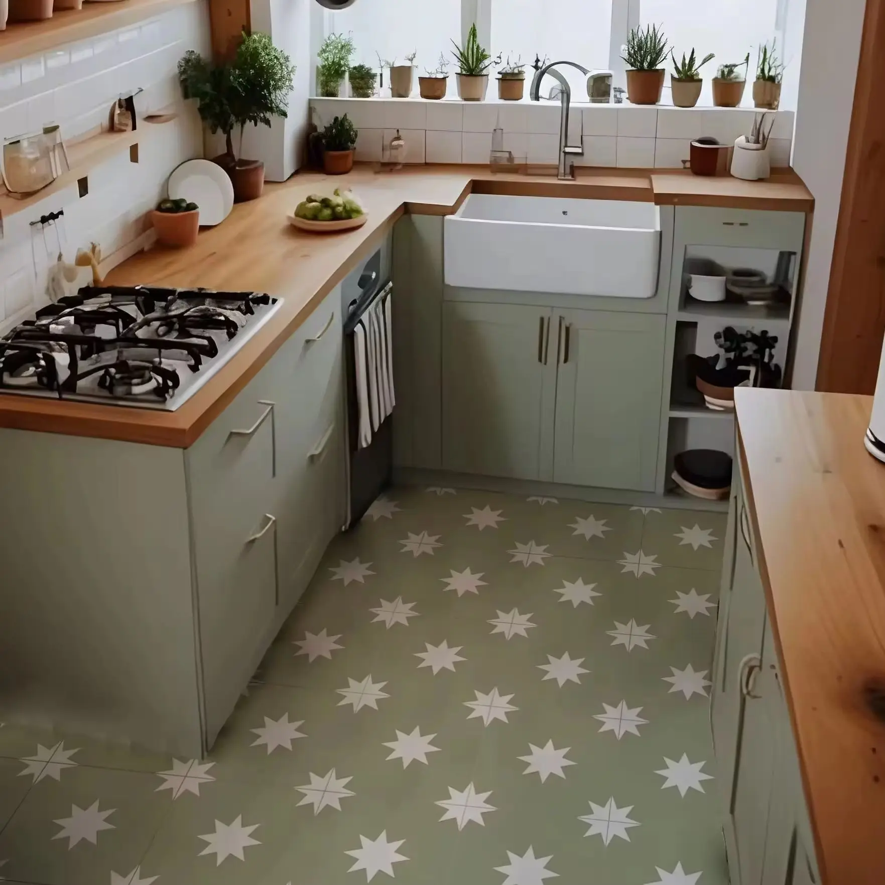 بلاط أرضيات من الفينيل بالتقشير والعصا للحمام ، أرضيات من حكيم البوهو ، مقاوم للماء ذاتي اللصق ، ديكور منزلي بوهيمي