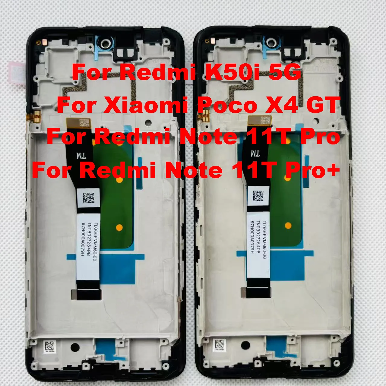 

6,6-дюймовый оригинальный ЖК-экран для Xiaomi Poco X4 GT с сенсорным экраном для Xiaomi Redmi Note 11T Pro/ Note 11T Pro+/Redmi K50i 5G рамка