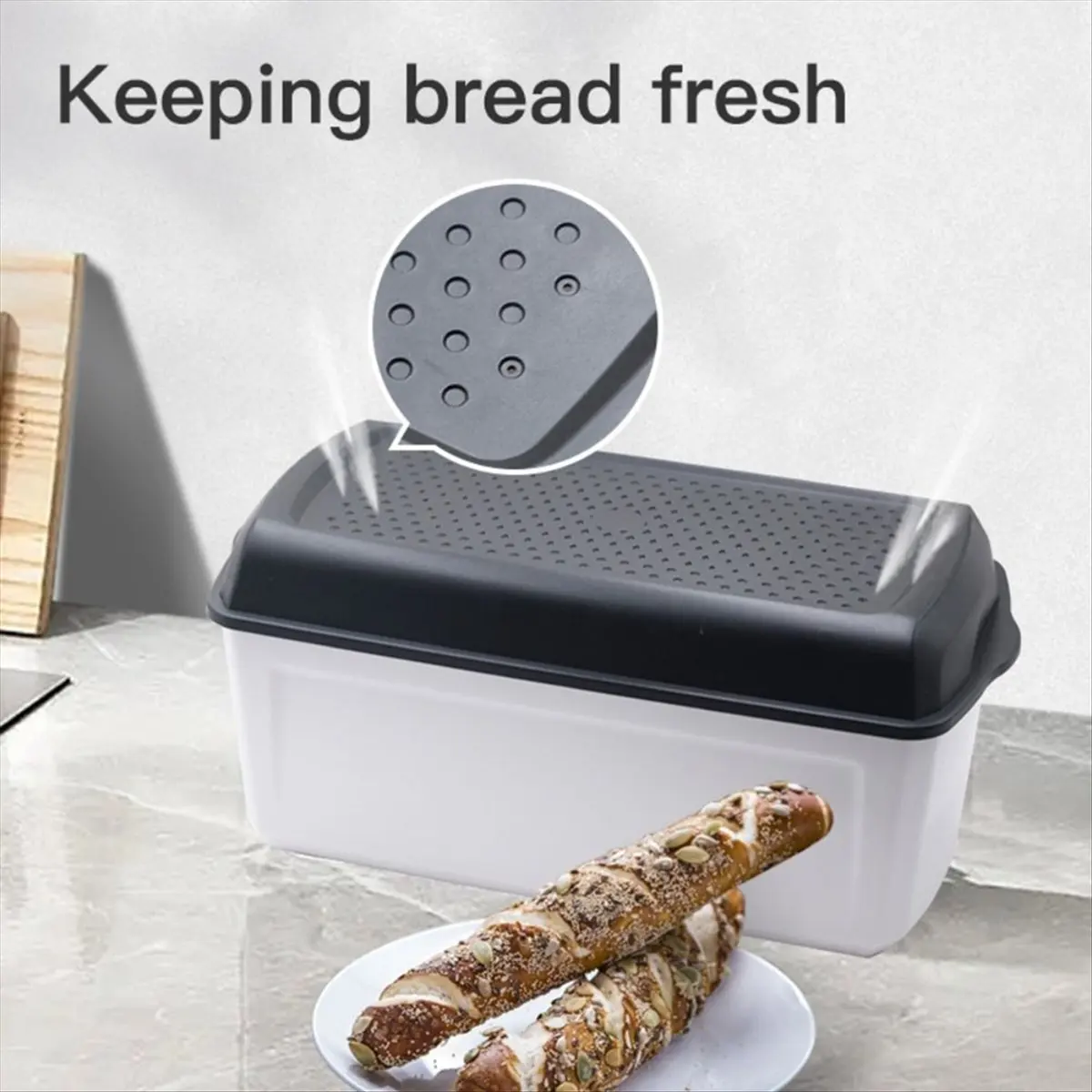 ABPP Innovative Bread Bin Keeps Baked Goods Bread Smart Bread Bin Fresh-Keeping Kitchen Storage Box
