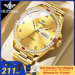 OUPINKE Automatic Mechanical Watch for Men Imported Japan MIYOTA Movement Luxury TOP Brand +Diamond Wristwatch Men 2024 Trend