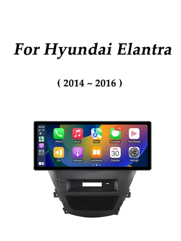 안드로이드 15 카플레이 HD 초박형 스크린 현대 엘란트라 2014 - 2016 GPS 내비게이션 DSP 스테레오 BT 카 라디오 멀티미디어 플레이어