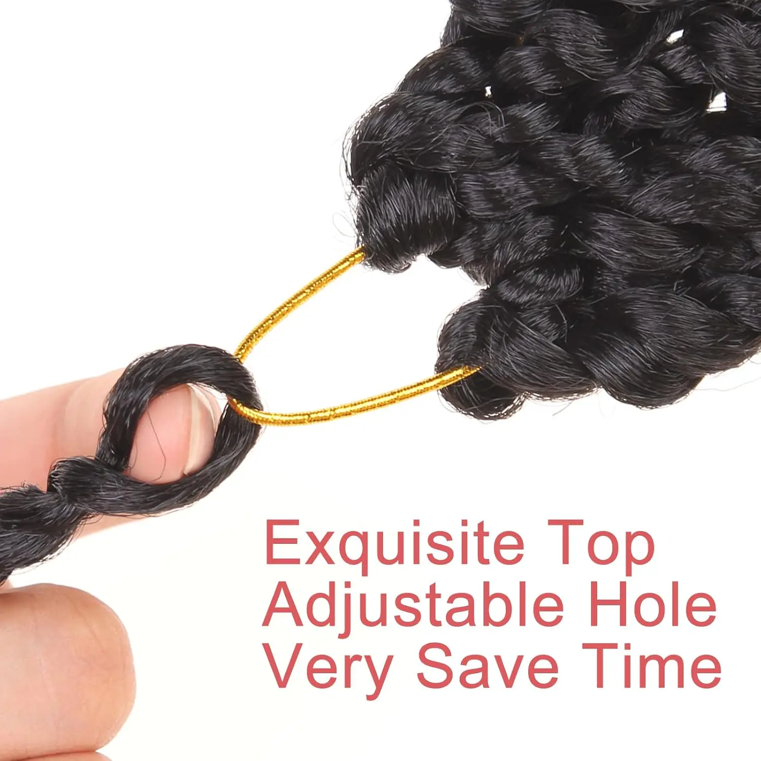 Rambut Passion Twist untuk Wanita Hitam Alami, Kepang Crochet Gelombang Air Pre-Twisted, Rambut Sintetis Keriting Pre-Looped