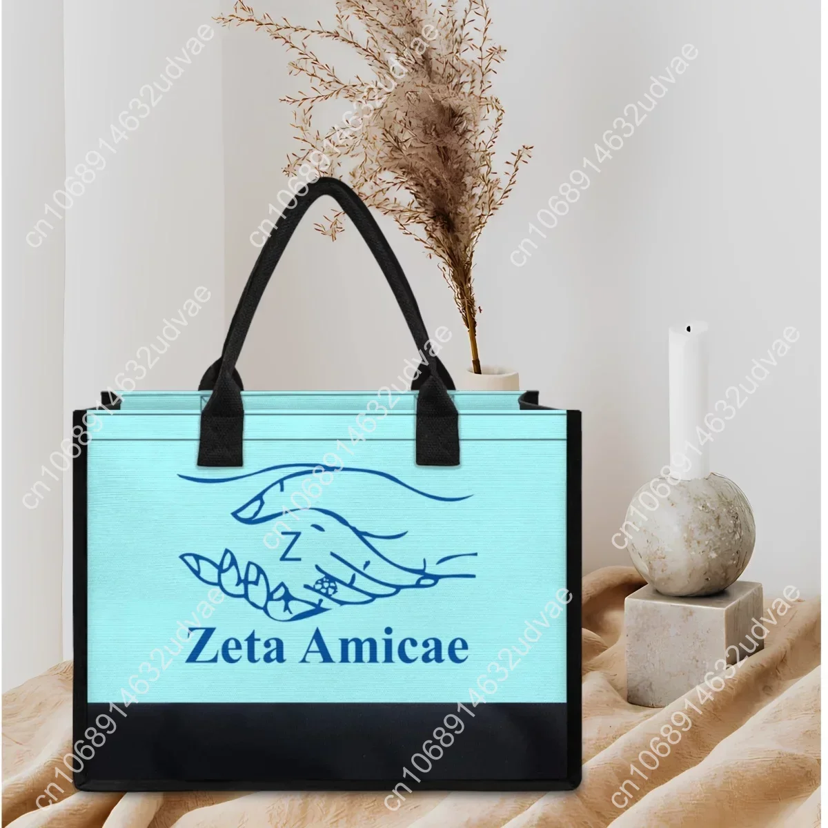 Zeta Amicae-Bolso de mano con estampado de Friends of Zeta para mujer, bolso de mano Vintage de diseñador, elegante, regalo de sordera de boda