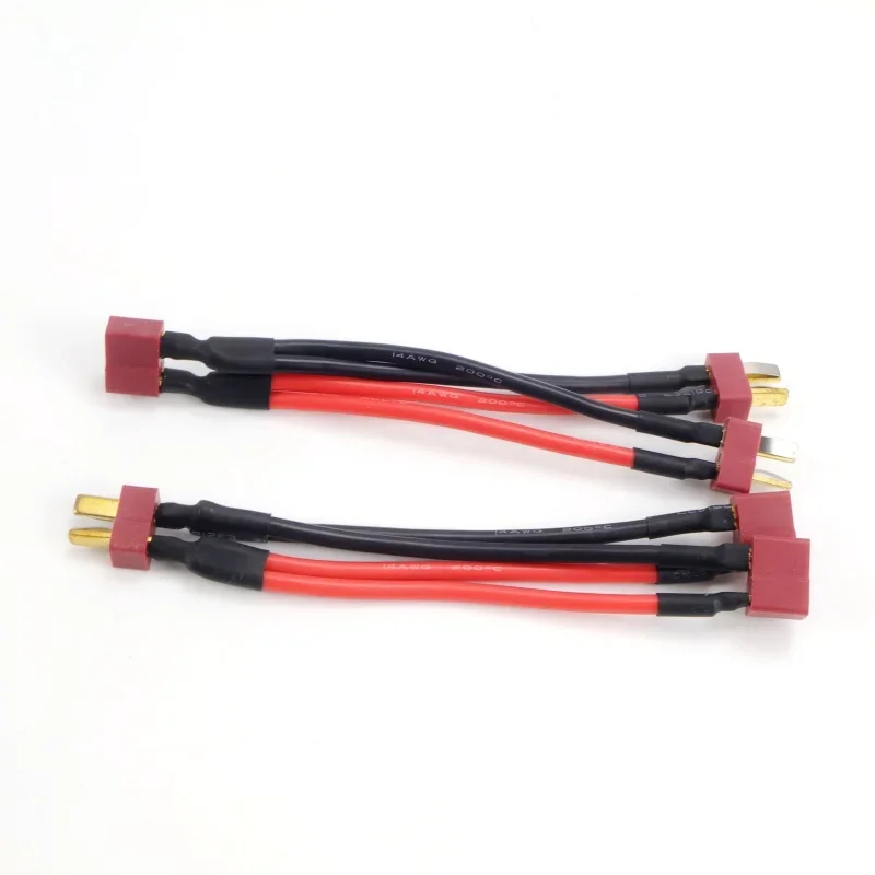 T Plug Harness Parallel Battery Connector Cable Dual Extension Y Splitter Silicone Wire For Rc DIY Quadcopte Fixed Wing Model