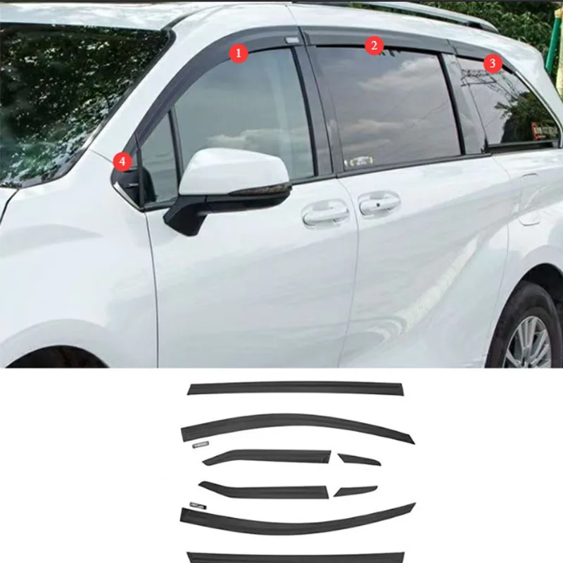

Автомобильные аксессуары, подходят для Toyota Sienna XL40 2021-2026, алюминиевый сплав, черный, внешняя полоса для накладки на порог, боковая накладка