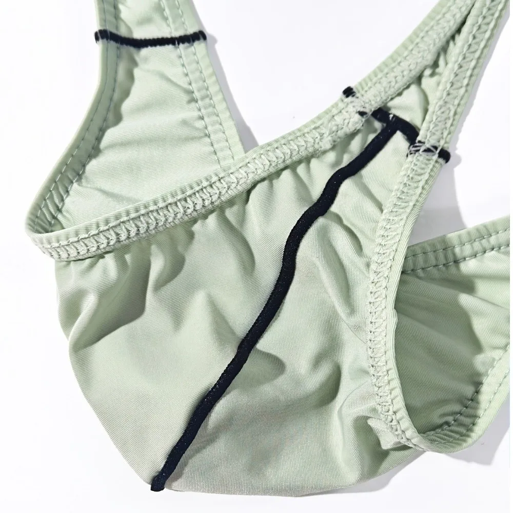 Simple Low Waist Men Underwear U-shaped Pocke Ultra Thin Men's Thong Seamless Male Lingerie Panties Gifts