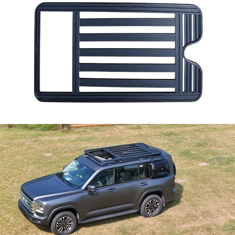 For GWM Great Wall Haval H9 2024 Off Road Modification Expansion Platform Roof Luggage Rack Frame Folding Ladder Backpack