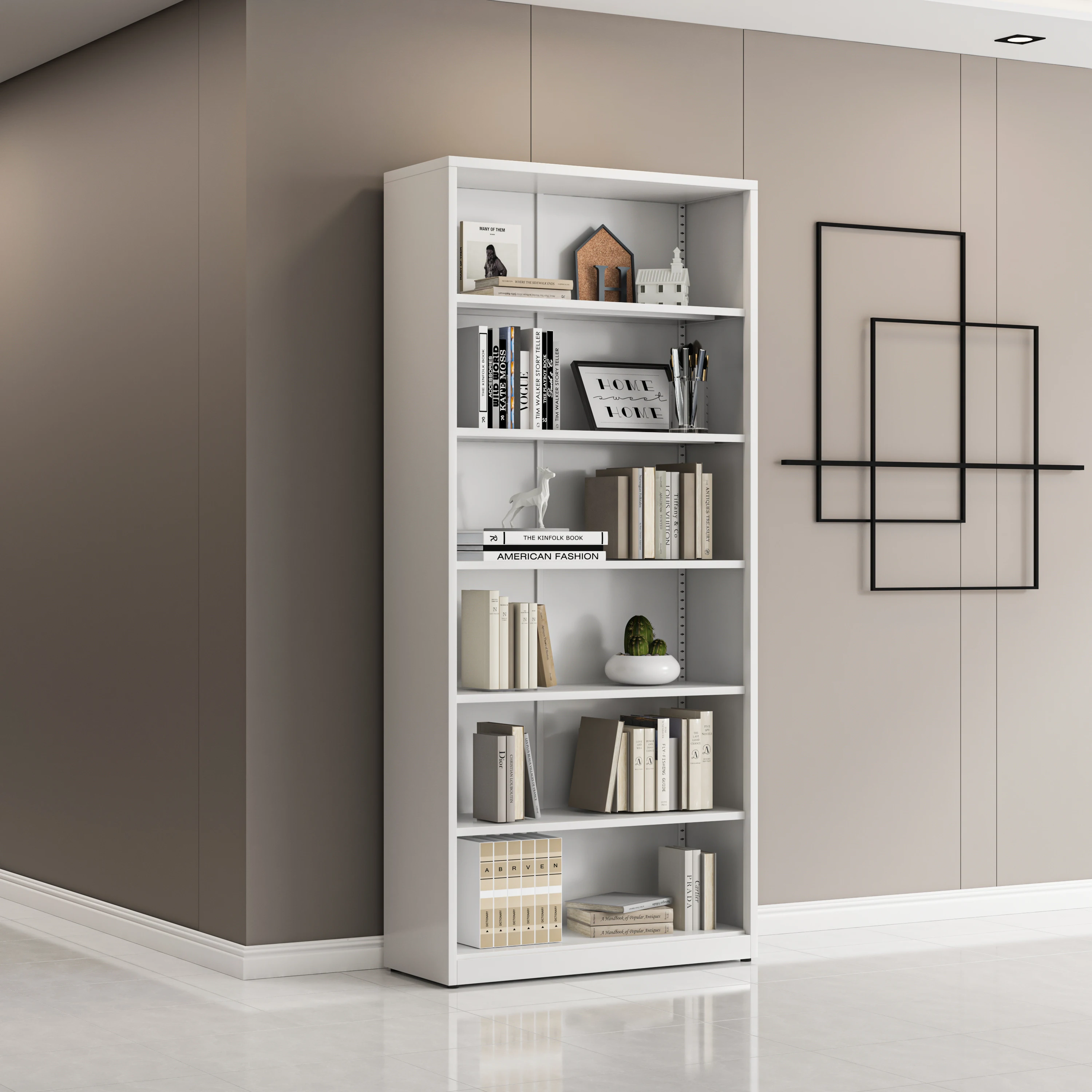 Modern Multi Function Home Furniture Simple Custom Open Shelf Metal Bookcase
