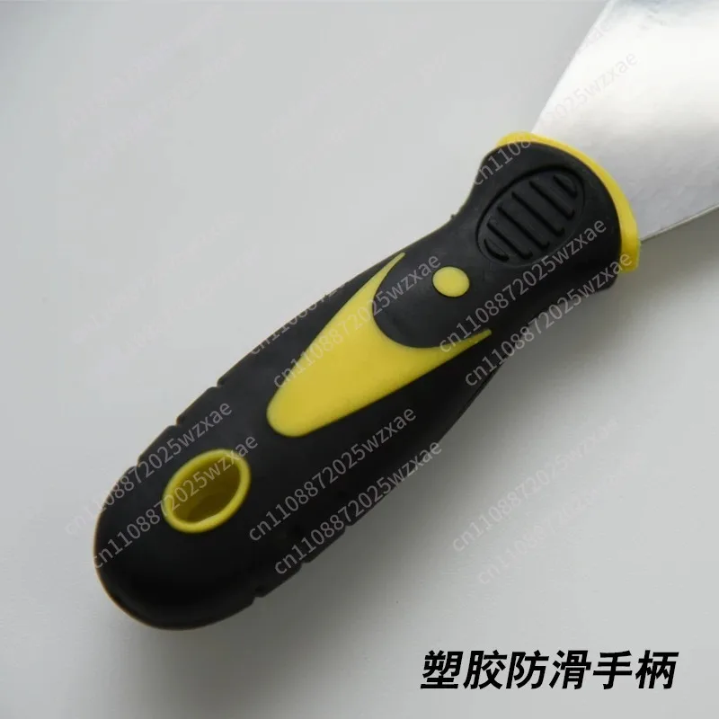 Thickened stainless steel putty scraper, wall putty batch cleaning device, mud cleaning appliance