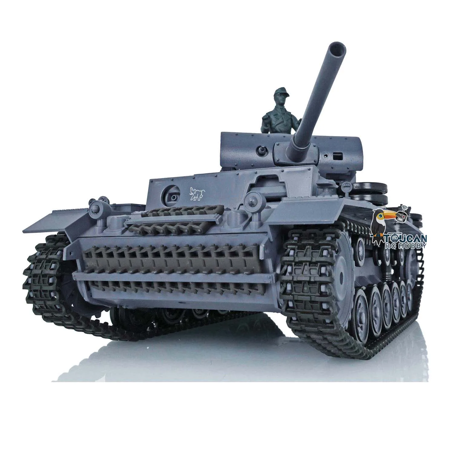 US Stock Heng Lungo RC Carro Armato 1/16 Bilancia 7.0 Plastica Tedesco Panzer III L RTR RC Carro Armato Modello 3848 Veicolo 2.4G Regalo Giocattolo Modello TH17339