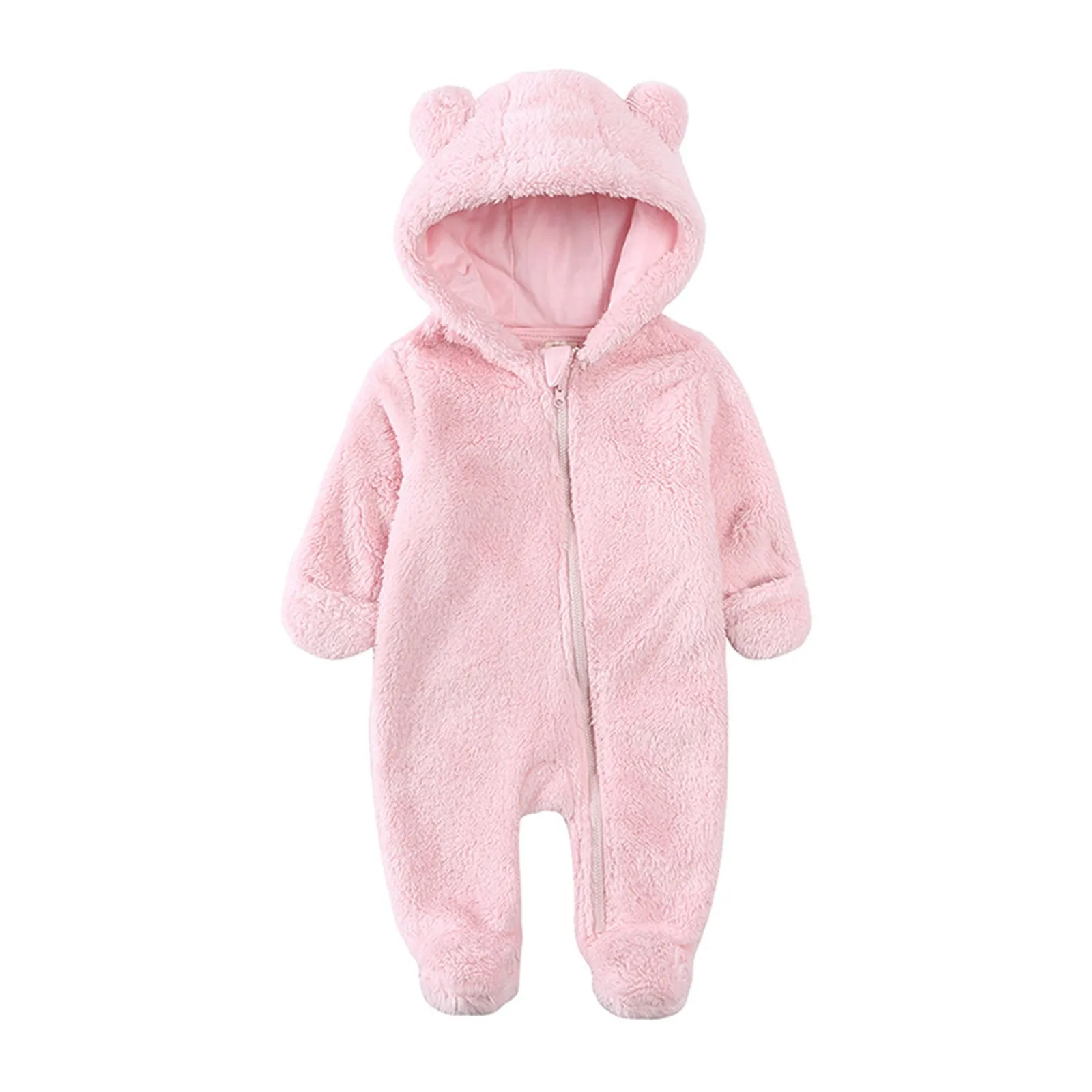 

0-2y Newborn Baby Rompers Spring Autumn Warm Fleece Babies Boys Costume Girls Clothing Animal Overall Outwear Jumpsuits