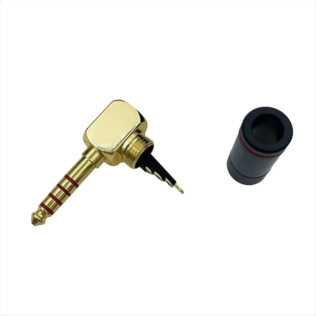【~ New A88T】HIFI 4.4mm Right Angle Plug 5 Pole Balanced Male Audio Jack Adapter for DIY Earphone & Headphone Repair
