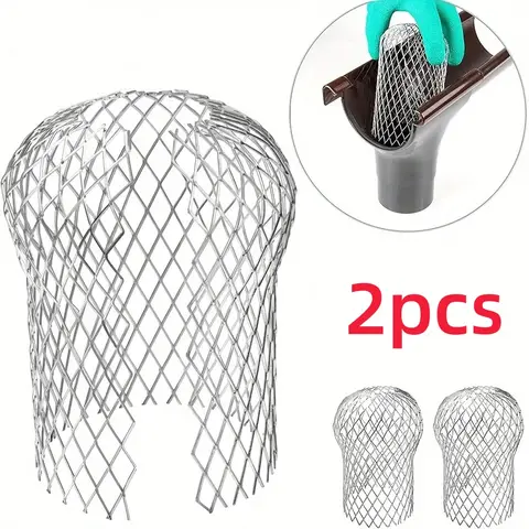 Metal Filter Mesh Gutter Leaf Debris Mud Trap Guards Drain Pipe Cover Downpipe Guttering System Waterproof
