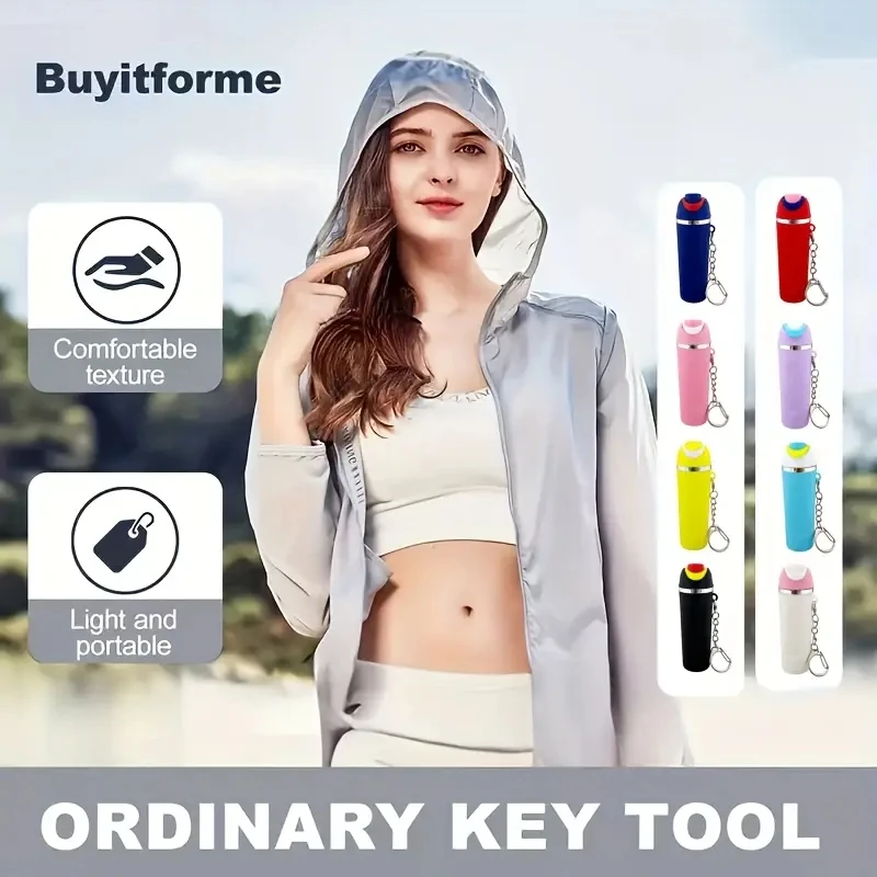 1/4 قطعة سلسلة مفاتيح عصرية على شكل كوب فواكه، يمكن أن تحمل الحلي الصغيرة وأحمر الشفاه وما إلى ذلك، هدية مثالية للسفر والارتداء اليومي #6