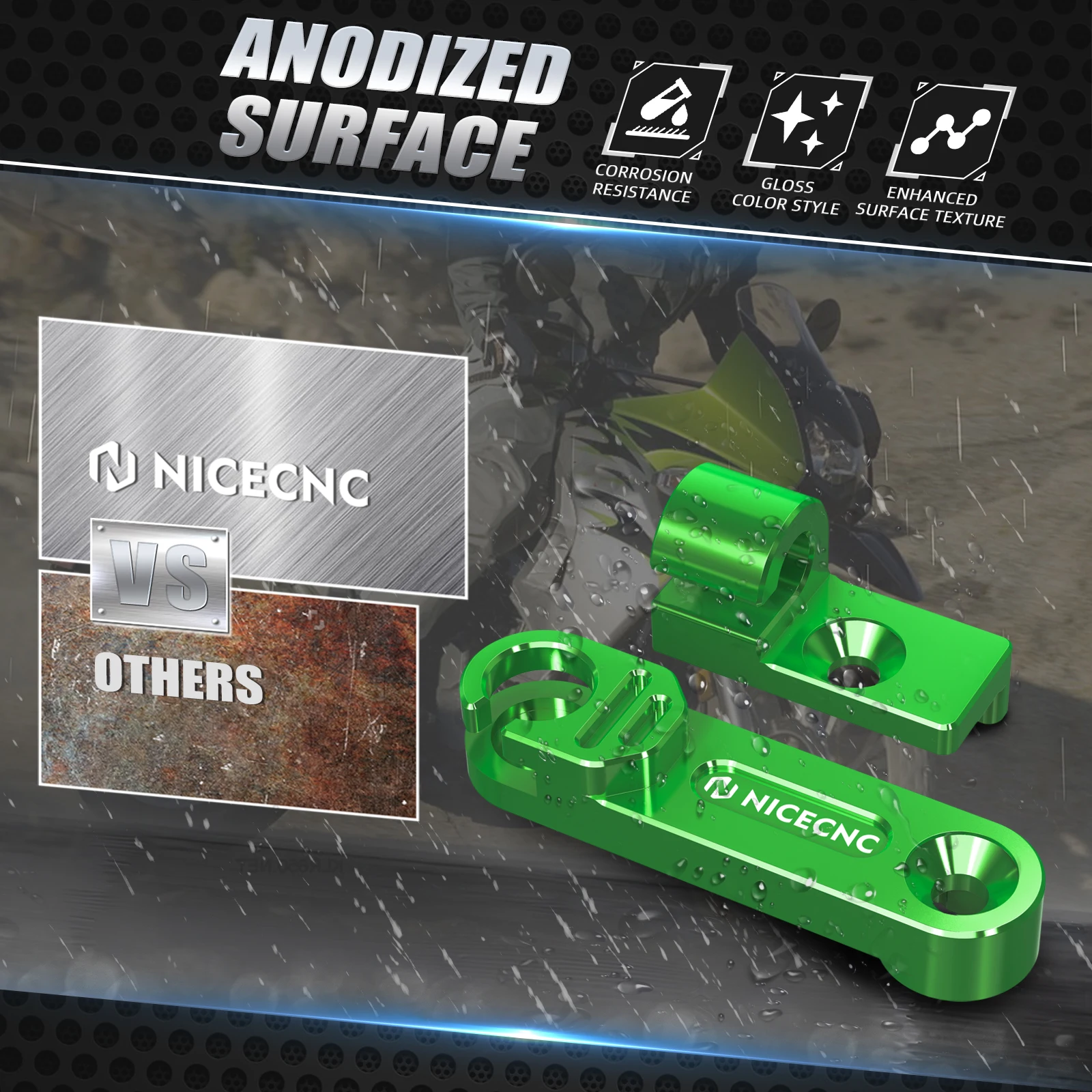 لكاواساكي 2008-2024 KLR650 KLR 650 واحد إصبع مخلب الذراع صالح 2009 2010 2011 2012 2013 2014 2015 2016 2017 2018 2019 2020 2021