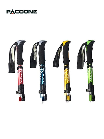 5 Abschnitt Outdoor Fold Trekking stock Camping tragbarer Wander wander stock für nordische ältere Menschen Teleskop einfach in Tasche 1St