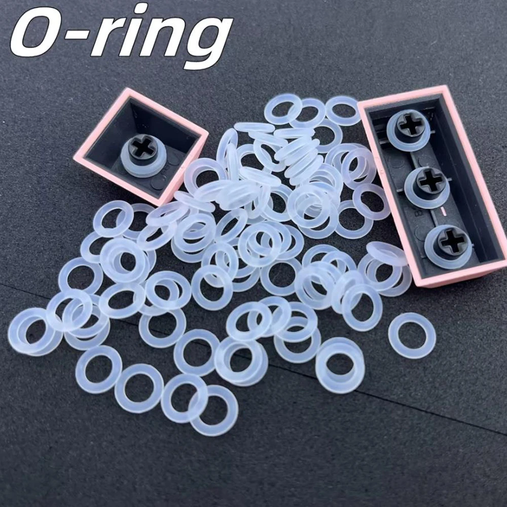 Tastenkappen-O-Ring, mechanischer Tastatur-Schallreduzierungsring aus Silikon, geeignet für abnehmbare Tastenkappen, 100 Stück, 200 Stück