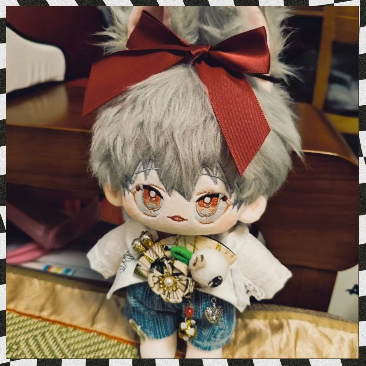 

20 Cm Anime EVA Attribute Kaworu Kawaii Cosplay Plush Stuffed Dress Up Cotton Doll Body With Tail Set Cartoon Soft Toy Gifts