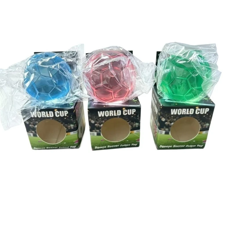 NEE DOH Pat Light Soccer Squeeze Fidget Toy Soft TPR Football Stress Relief Squishy Ball Anti-Anxiety Sensory Toy For Kids Adult