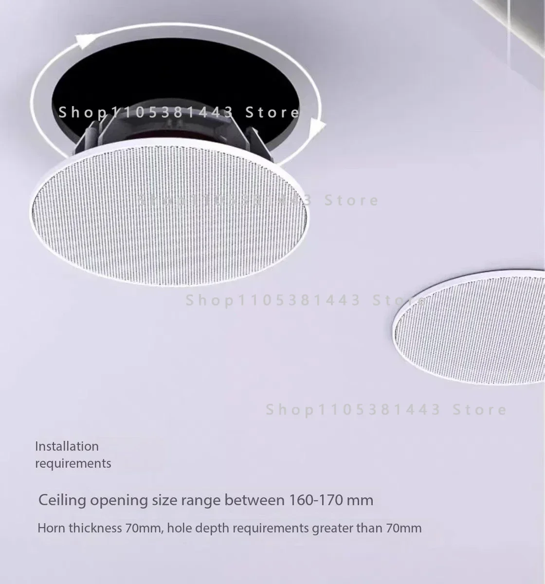TF 30W Home Theater Wireless Caixa De Som Bluetooth Wall-mounted Ceiling Speaker Subwoofer Embedded Broadcast System TWS Support