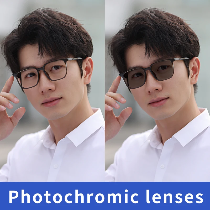 Photochromic Reading Glasses, Anti Scratch Hard Resin Lens,Rectangular tr90 Frame, Anti UV/Eyestrain/Glare Sunglasses