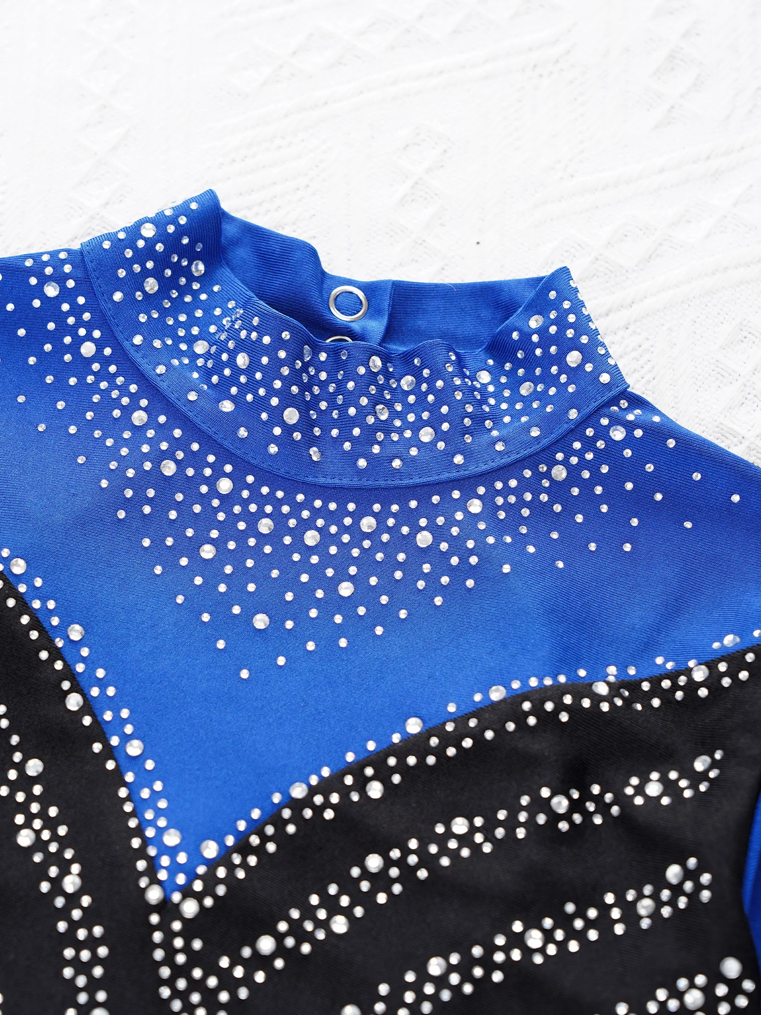 Kids Girls Ballet Dance Gymnastics Leotard Long Sleeve Shiny Diamond Jumpsuit Figure Skating Acrobatics Performance Dancewear