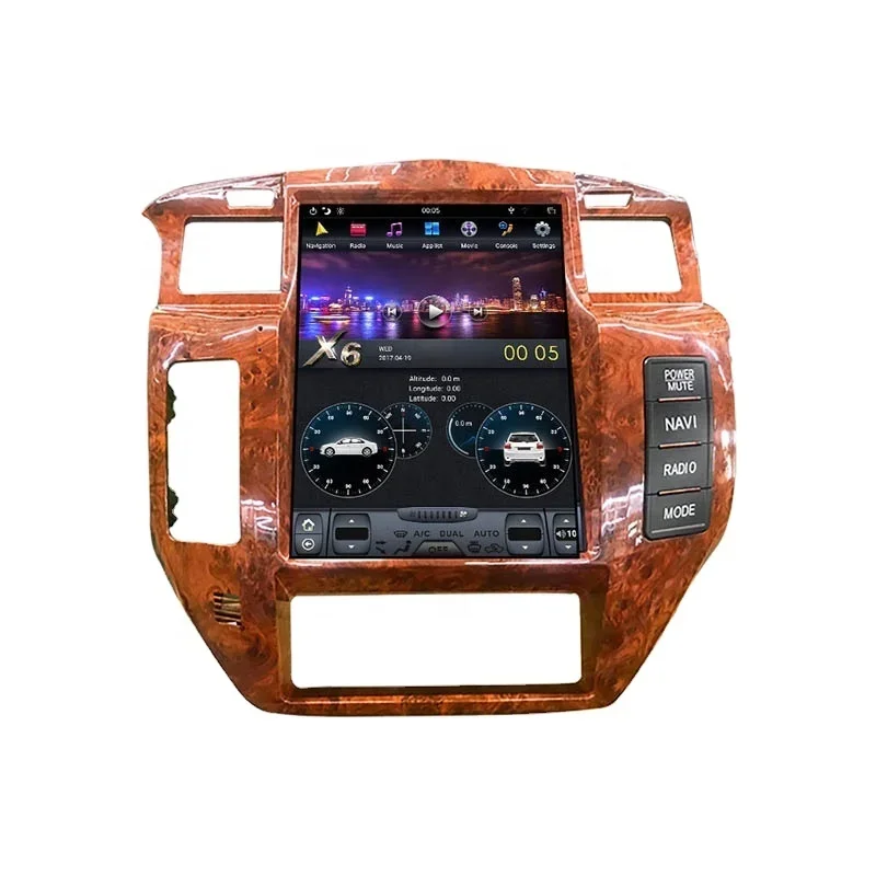 Android 9.0 4+64G 12.1'' Vertical Screen Car Multimedia Player Stereo For PATROL Y61 Carplay DSP GPS Auto Radio