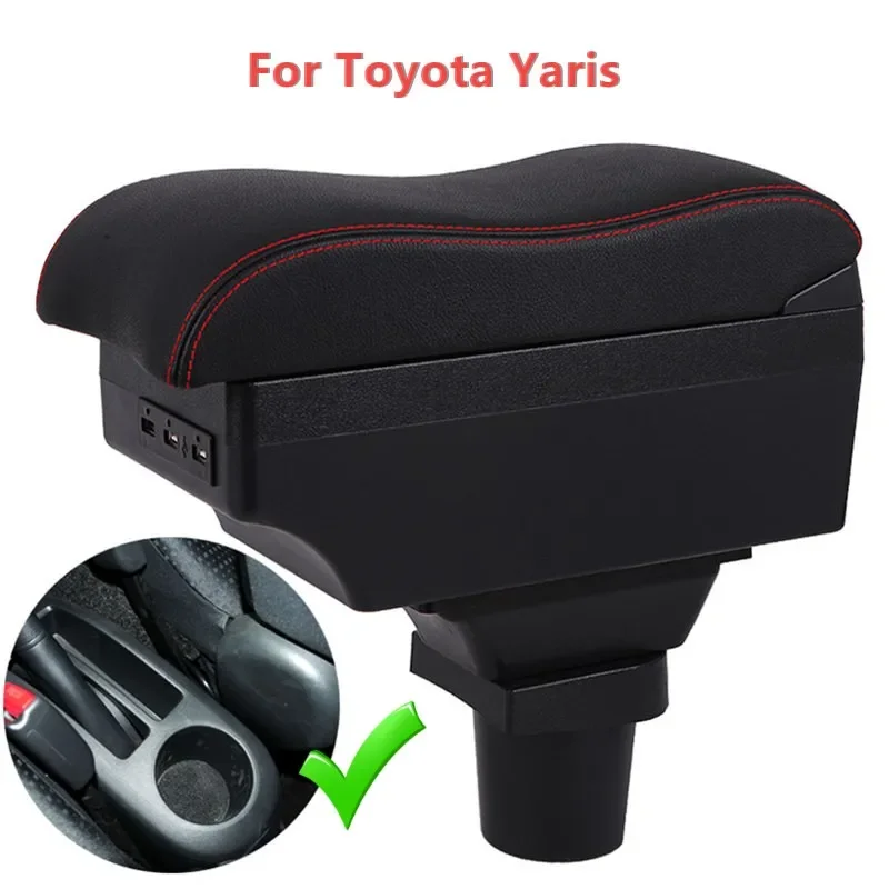 

Armrest Arm Rest Box for Toyota Yaris Vitz Hatchback 1998-2011 1999 2000 2001 2002 Centre Console Storage Box USB LED