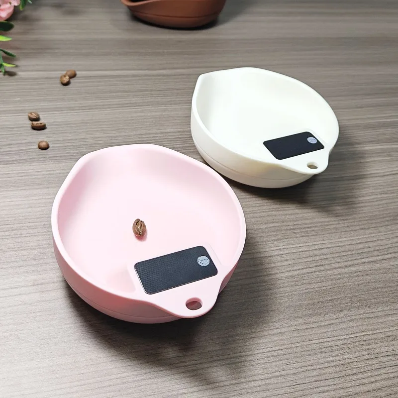 Mini Digital Coffee Scale 0.1g High Precision Electronic Weighing Tray For Coffee Bean Weighing Kitchen Scale