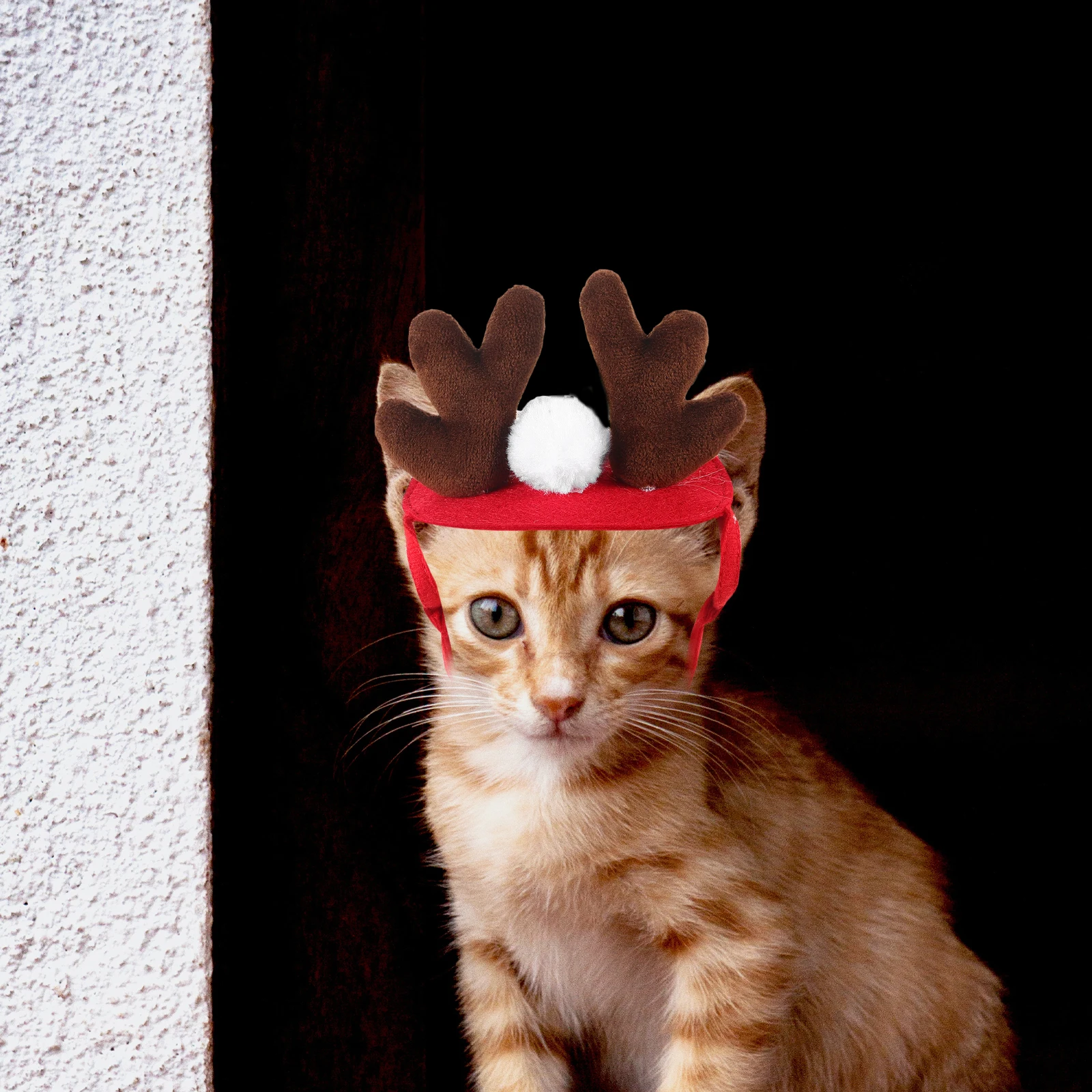 

Pet Christmas Headdress Adjustable Deer Horn Headband Lightweight Dog Cat Party Costume Accessory Creative Holiday Decoration