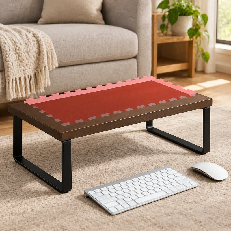 Rehausseur de moniteur de bureau réglable avec étagère de rangement intégrée pour une organisation efficace à la maison et au bureau