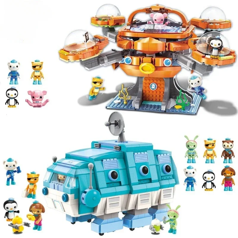 The Octonauts Building Blocks Octopod GUP-A Desktop Decoration Puzzle Assembling Model Toys Birthday Gifts for Boys and Girls