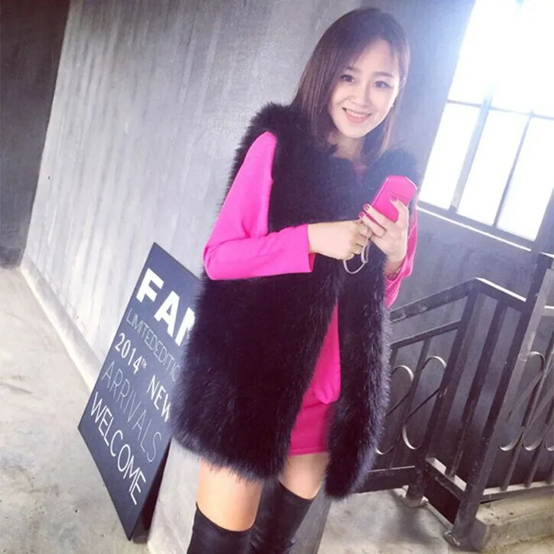 Autumn and Winter Vest Coat Comfortable and Casual New Style Imitation Mink Fur Medium Length