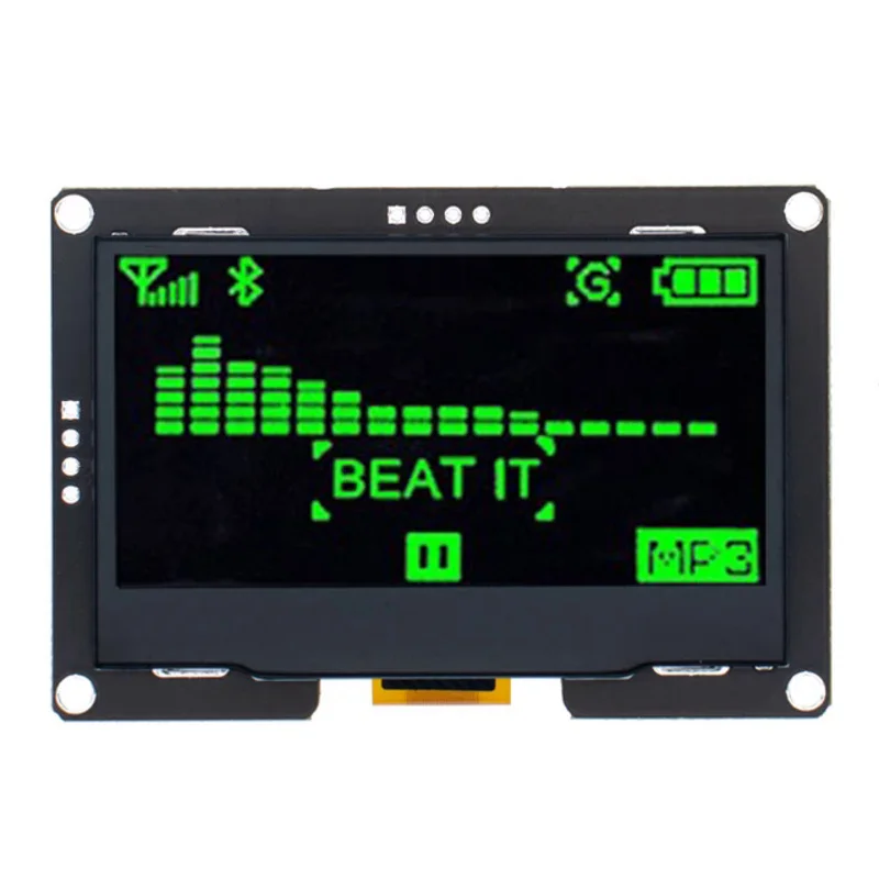 Antarmuka seri modul Tampilan LCD OLED untuk Arduino UNO R3 C51, 2.4 ", 2.42", 128x64, SSD1309, 12864, 7 pin SPI/IIC I2C