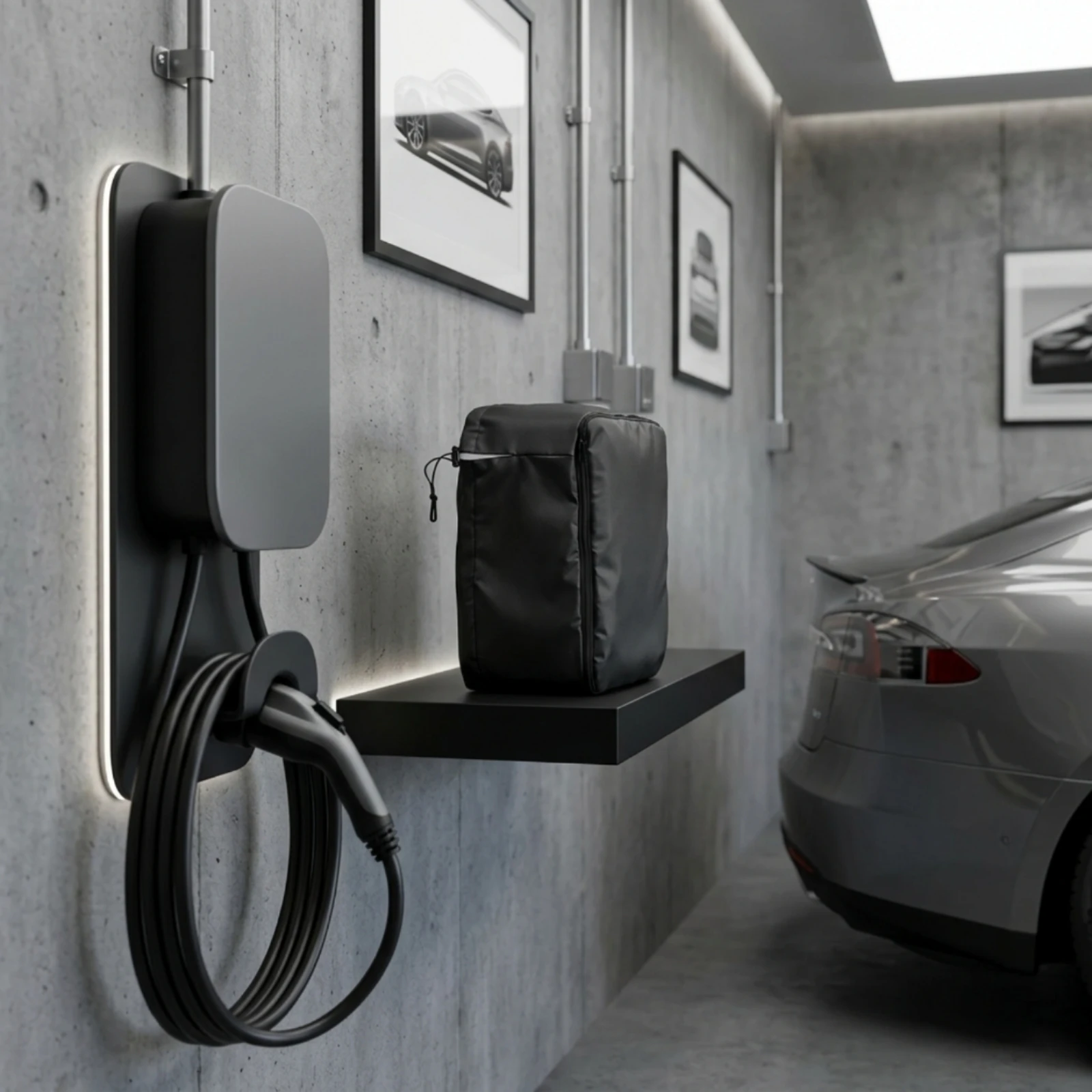 EV Charger Cover with Zipper Weather-Resistant EV Charger Cover Resistant Easy to Install for Garage
