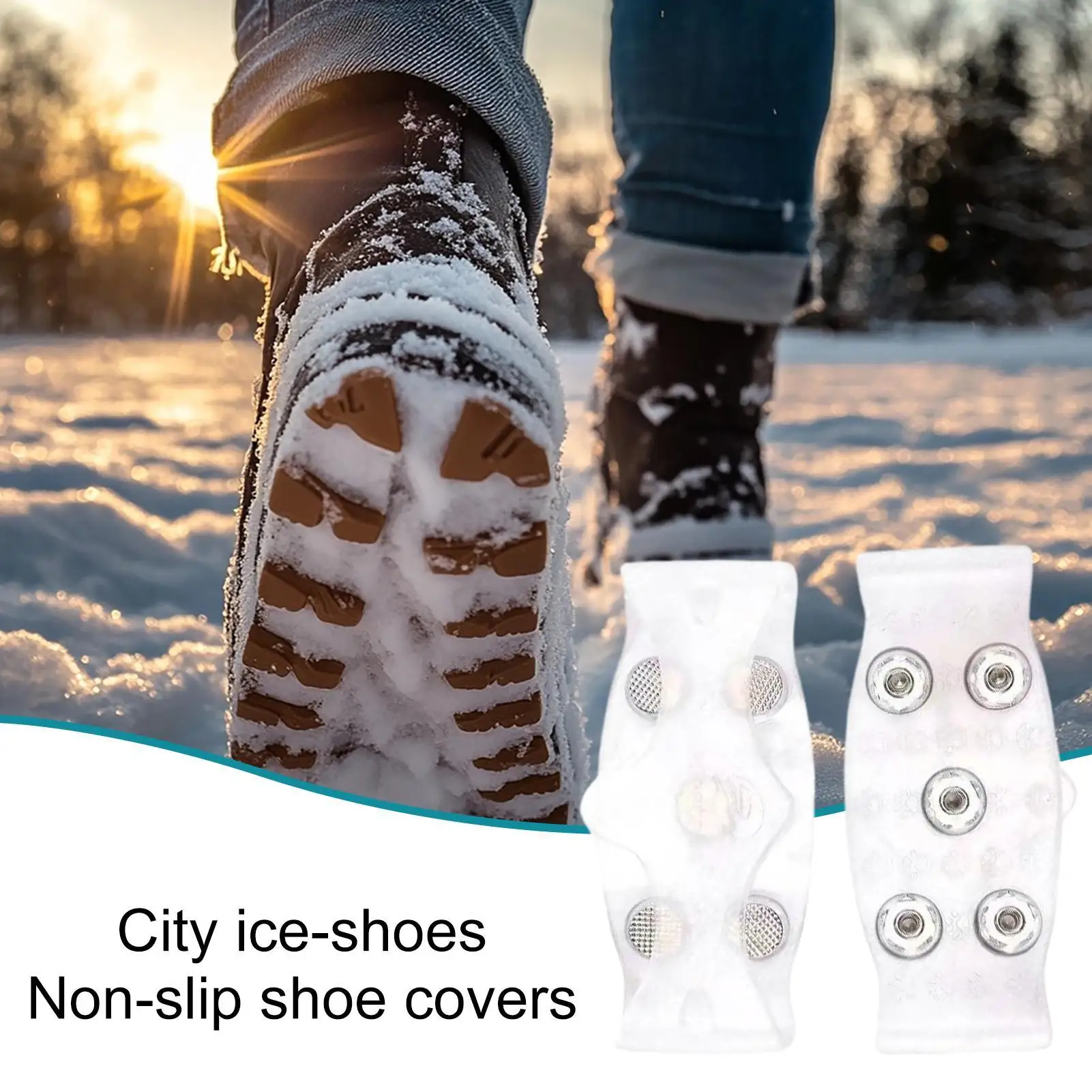 مرابط الجليد الأشرطة تسلق الجبال 5-المسامير الأشرطة الجليد المرابط الجر الثلوج السيطرة المضادة للانزلاق للمشي الصيد المشي