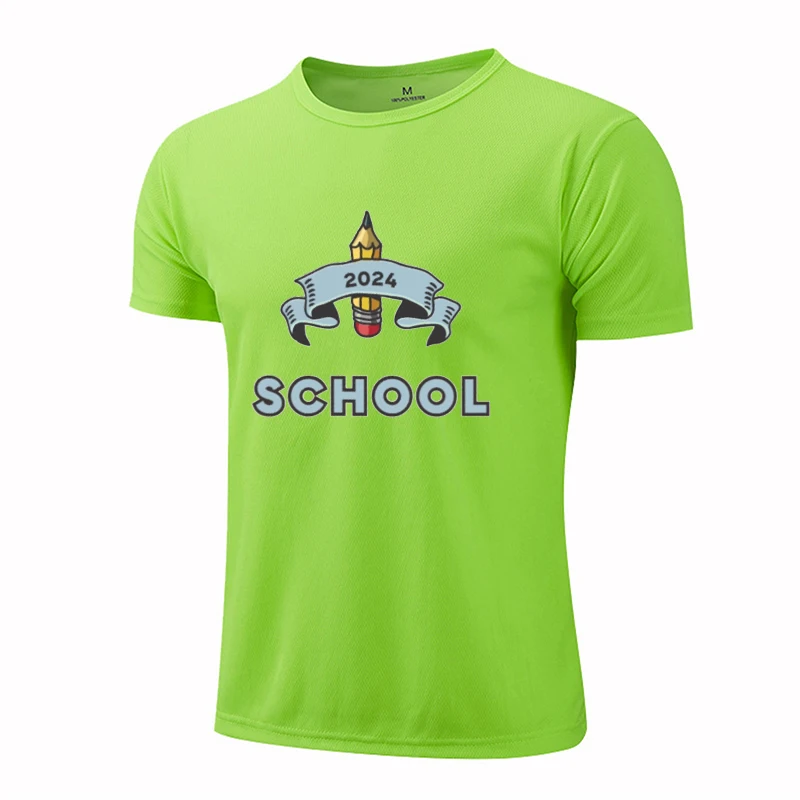 

2024 Fashion Trend New In Tops And T-Shirts 3D Personalization School Funny Original Man T-Shirts O-neck Short Sleeve Clothing