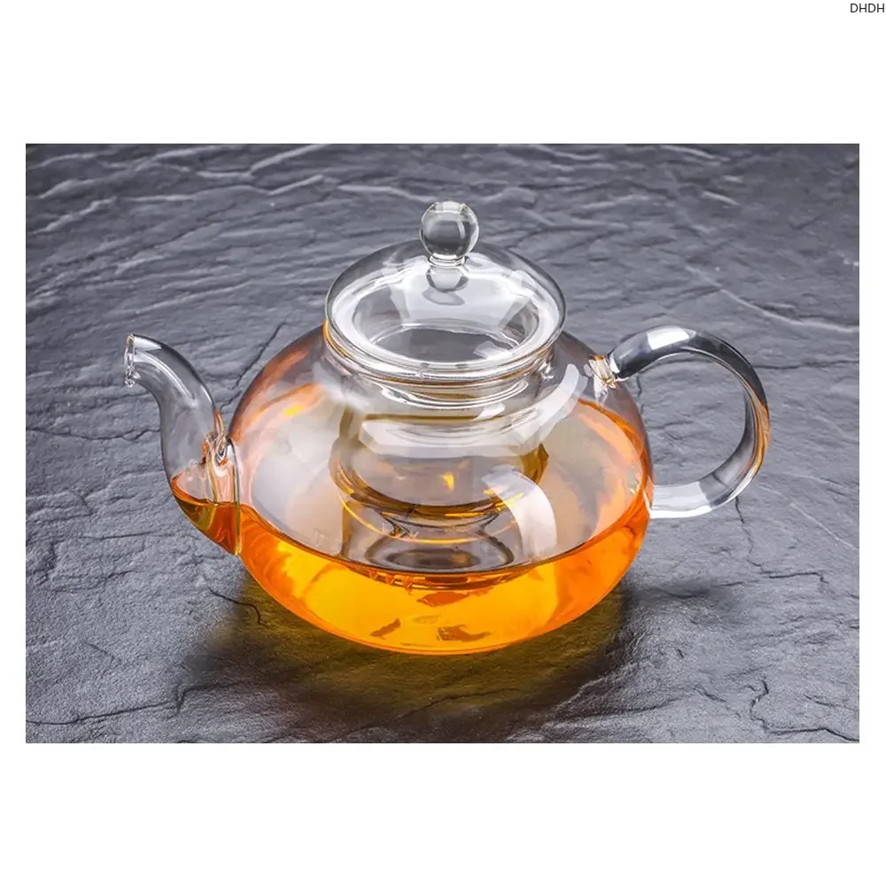 240ml/1000ml Filterable Heat-resistant Thickened Glass Teapot High Borosilicate Glass Flower Tea Pot Heatable Glass Tea Set