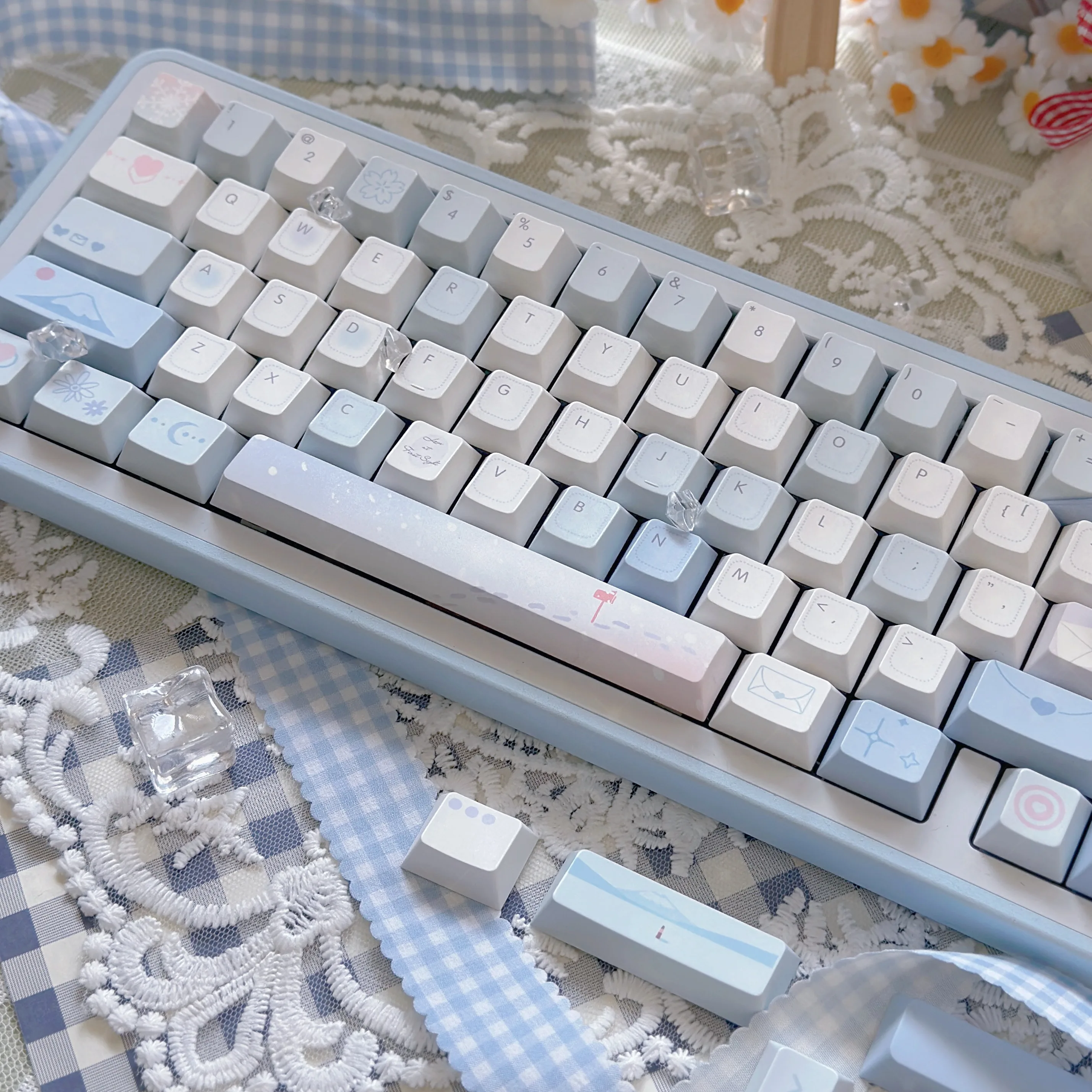 75 Layout Keycaps Love Letter Future Graffiti Neutral Style Keycaps Cherry 95 Keys For Hi75 Aula F75 Keycaps