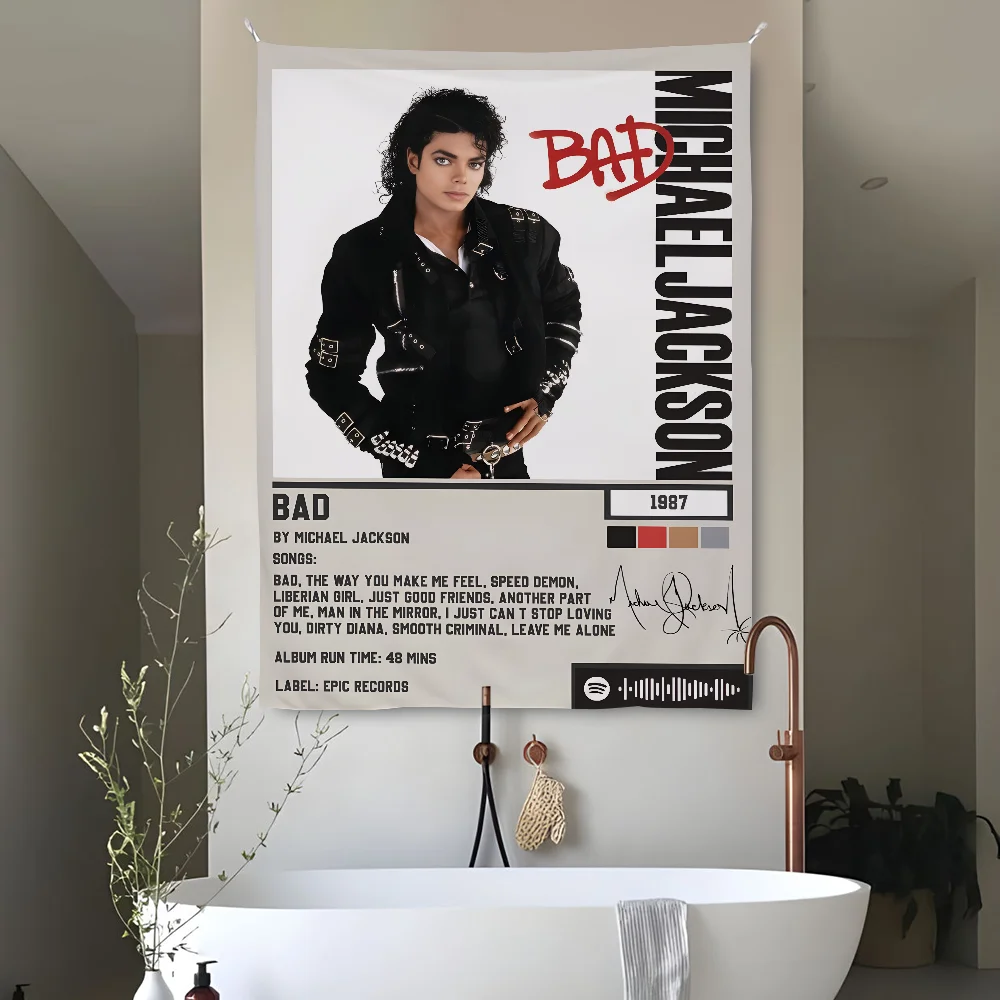 M-Michael Singer JacksonS Album Tapestry Perfect For Home&Living Bedroom Decor Wall Art Backdrop Banner