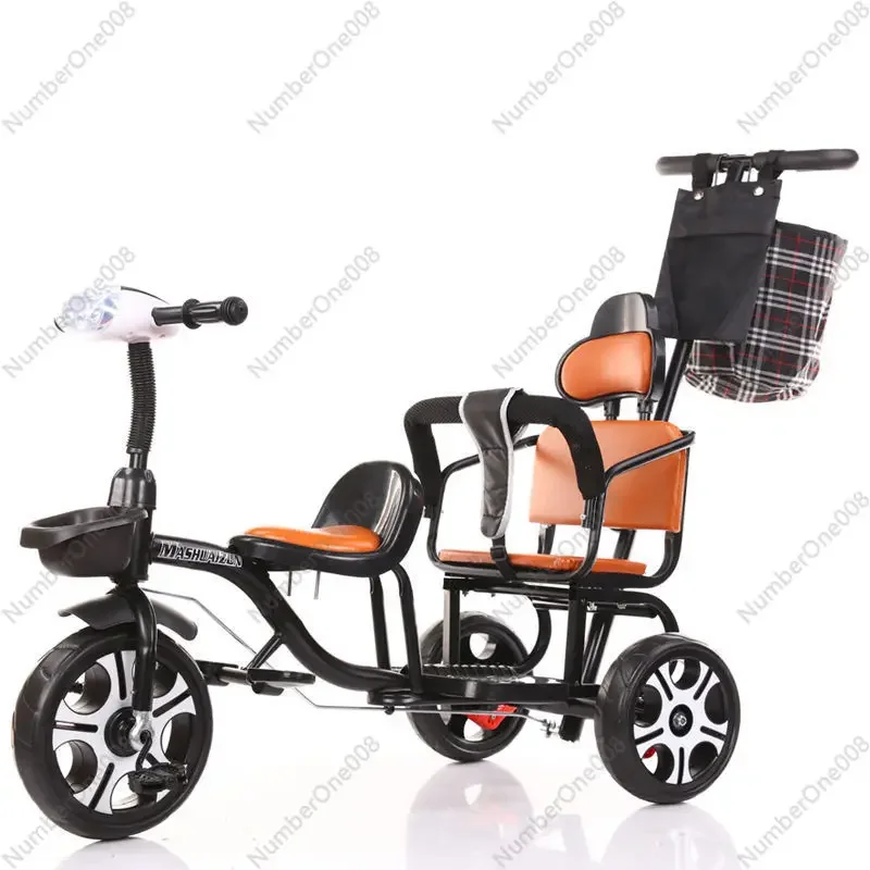 Twin Baby Walking Children's Trolley Baby Stroller Can Lie Down and Sit Two Children Lightweight Two-seater-year-old