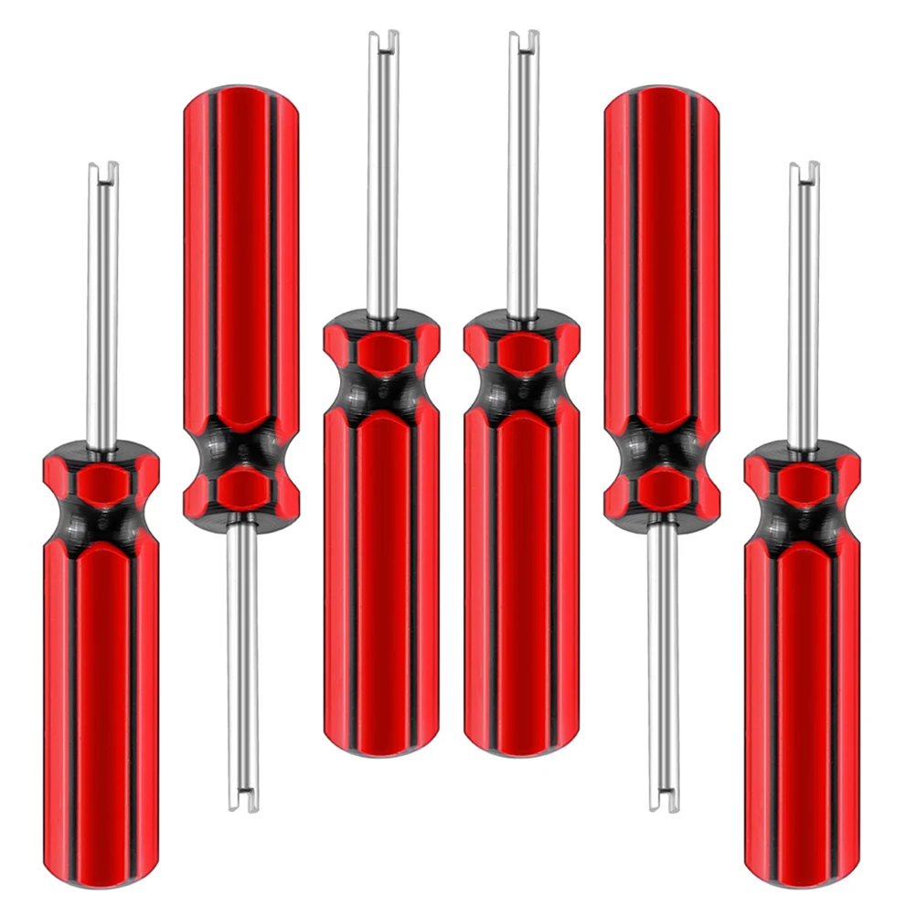 

6Pcs Valve Core Installation Tool Heavy Duty 45 Steel PP Material for Tire Stem Replacement Car Repair Maintenance Professional