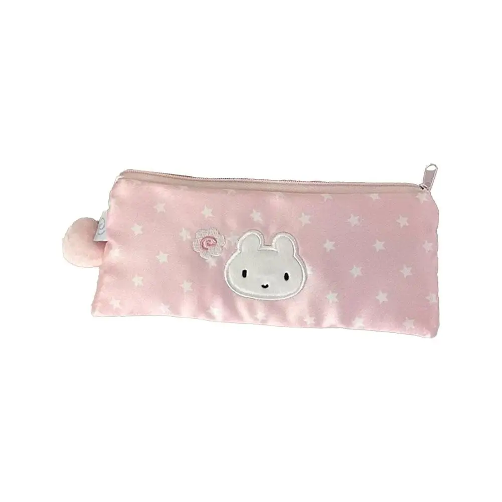 

Розовая сумка для ручек с рисунком звезды и кролика, пенал большой емкости, органайзер для канцелярских принадлежностей, сумка для канцелярских принадлежностей