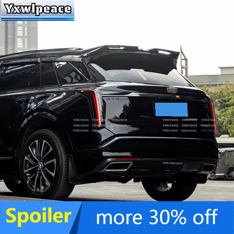 

For Cadillac NEW XT5 Spoiler Spoiler ABS Glossy Black and Carbon Look Trunk Wing Rear Roof Spoiler Car Accessories