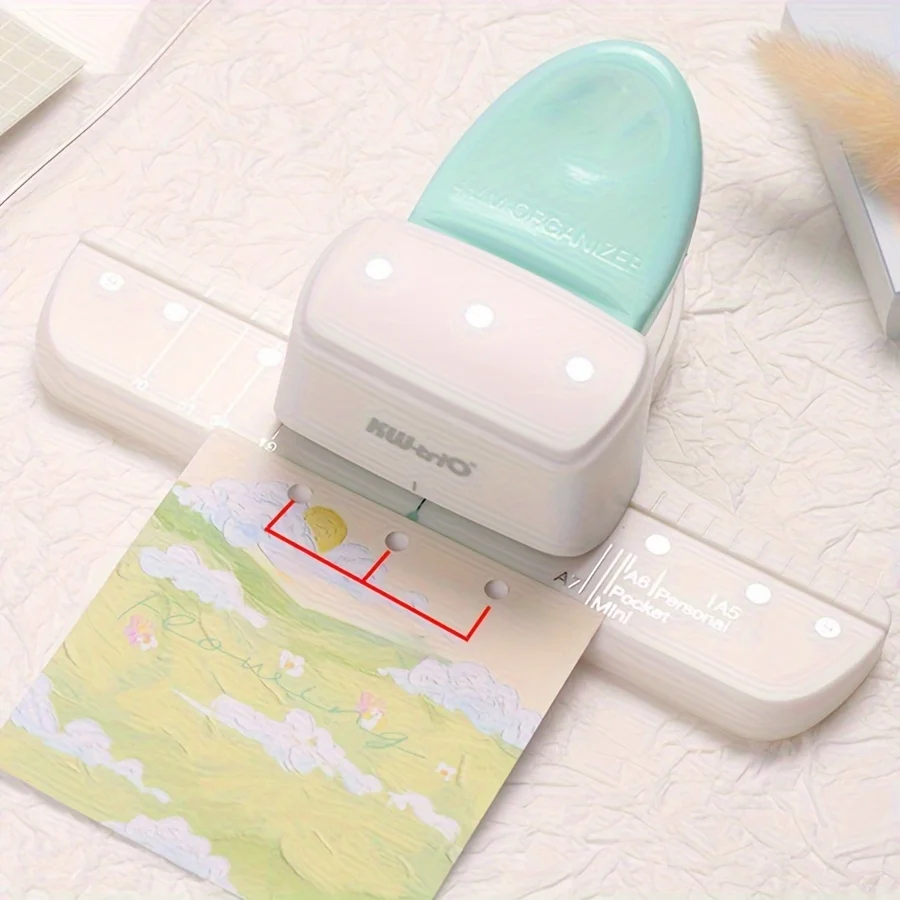 Loose Leaf Punching Machine Three Hole Punching Machine Loose Leaf Ledger Cutting Paper Punching Machine Bound Office Supplies