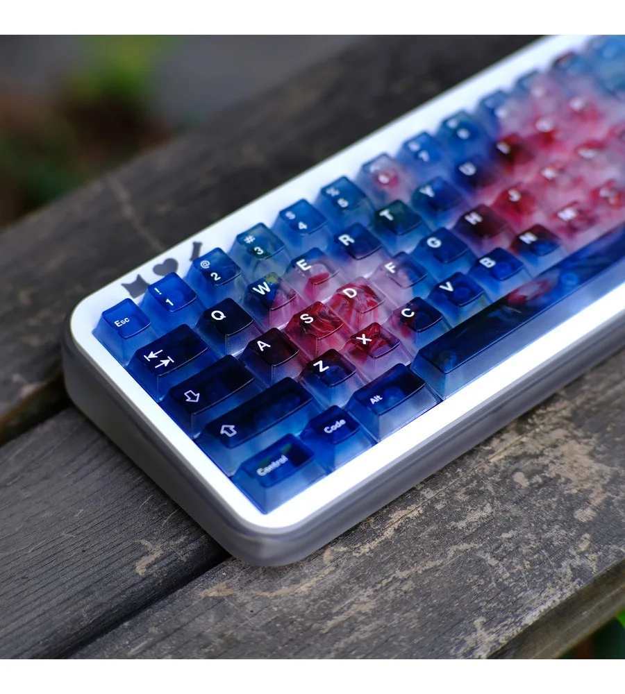 

Rose PC fog transparent mechanical keyboard keycap ai3D process original factory highly adapted wooting etc