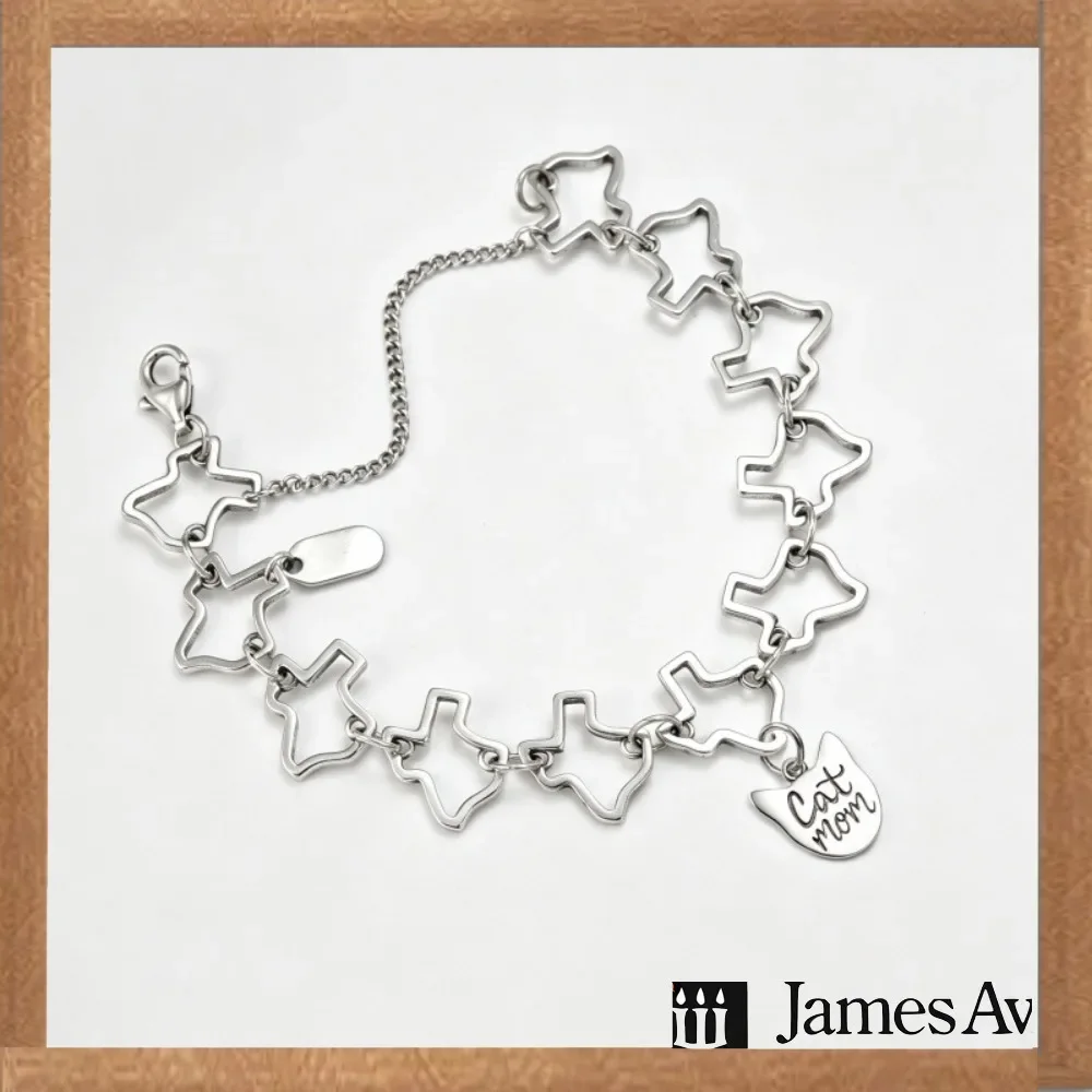 2027 Style S925 Sterling Silver Stackable Charm Bracelet, Openwork Star Chain & Handwriting Pendant Tag, Extension Safety Chain, Memorial Custom Jewelry Present