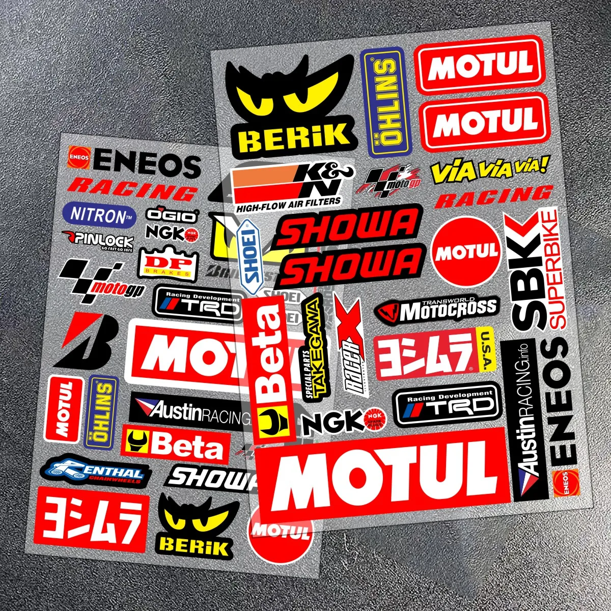 Reflective Motul Stickers Motorcycle Sponsor Logo Tank Helmet Body Decals Kit for Yamaha Honda Suzuki Kawasaki BMW DUCATI KTM