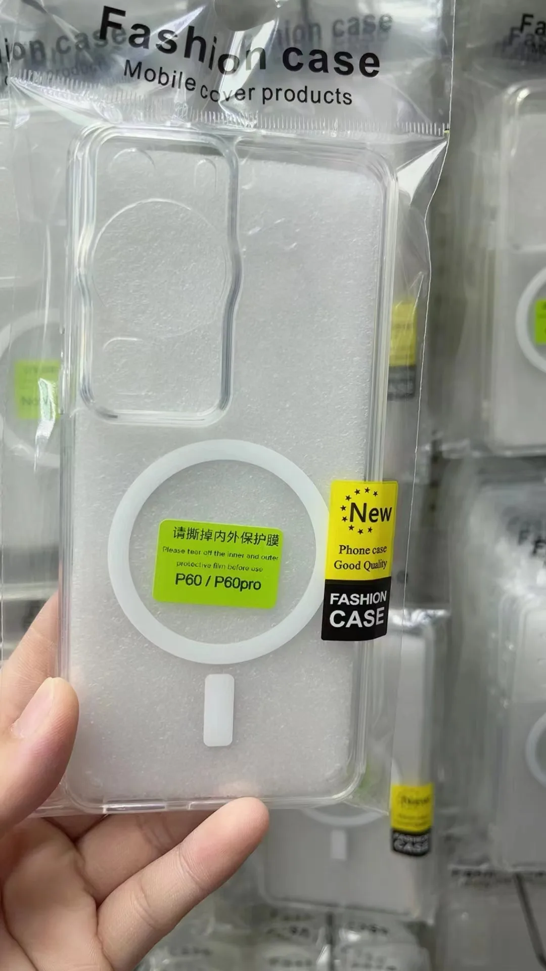 Case For Huawei P60 Magnetic Wireless Charging Soft Bumper Shockproof Hard Clear Cover For Huawei P60Pro P60 Pro Couqe Funda