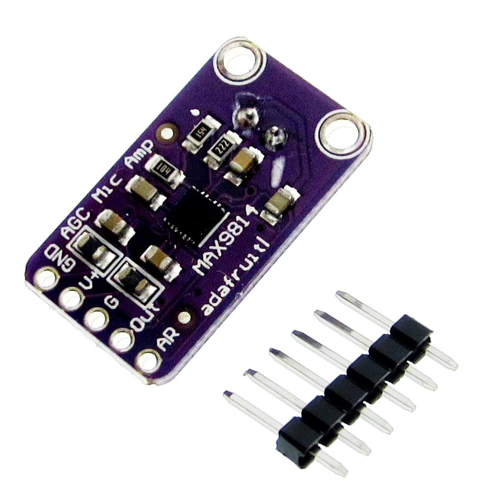 MAX9814 ميكروفون AGC مكبر للصوت لوحة تركيبية التحكم التلقائي في الكسب للبرمجة الهجوم ونسبة الإصدار منخفضة THD